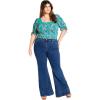 image:imageCity Chic Womens Plus Size Aurora Print TopTurquoise