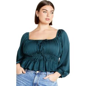 City Chic Women’s Plus Size Yasmine Top(Peacock)