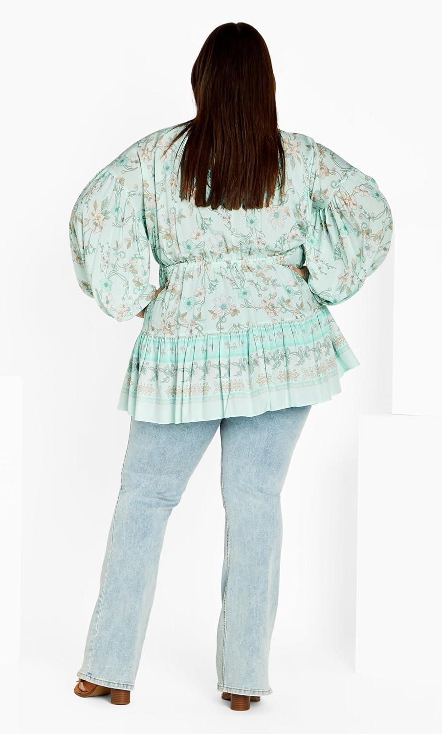 image:imageCity Chic Plus Size Tunic Spirited Floral Tunic