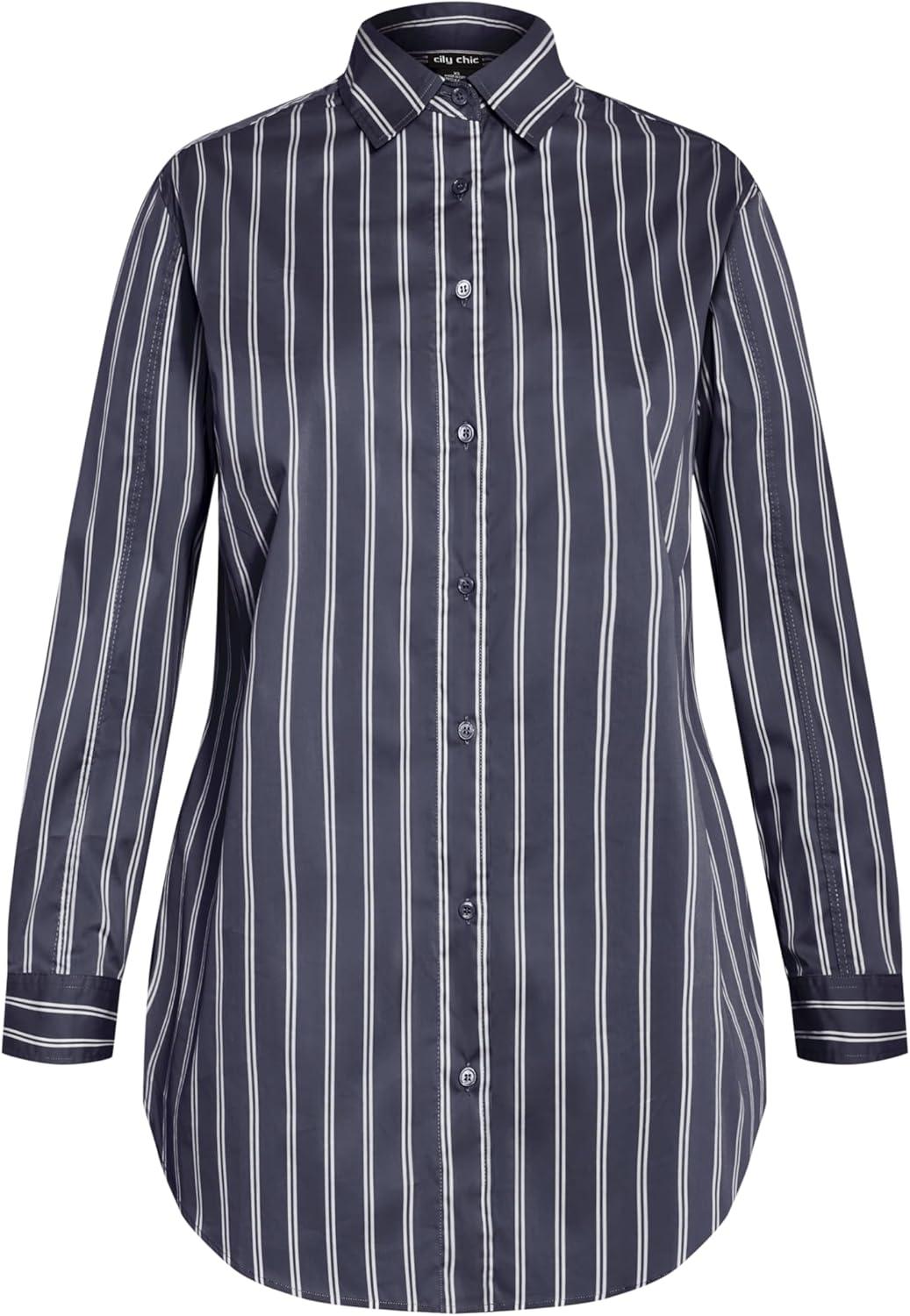 image:imageCity Chic Womens Plus Size Shirt CelineNavy