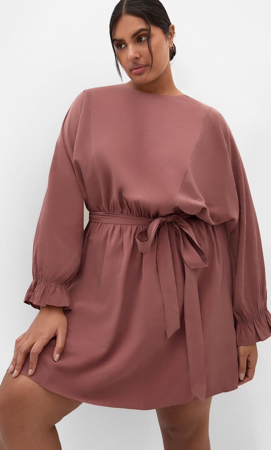image:imageCity Chic Womens Plus Size Tunic Long SleevedChocolate