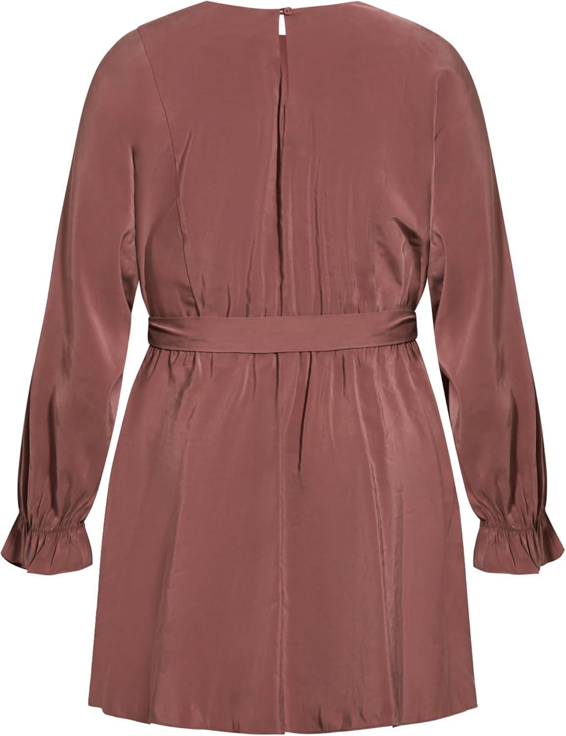 image:imageCity Chic Womens Plus Size Tunic Long SleevedChocolate