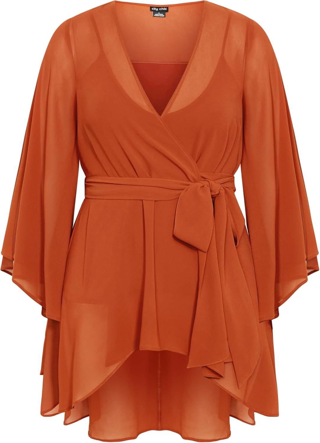 image:imageCity Chic Womens Plus Size Tunic WrapHoney