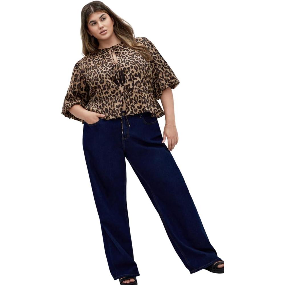 image:imageCity Chic Womens Plus Size Top  Kyra PrintLeopard Prt