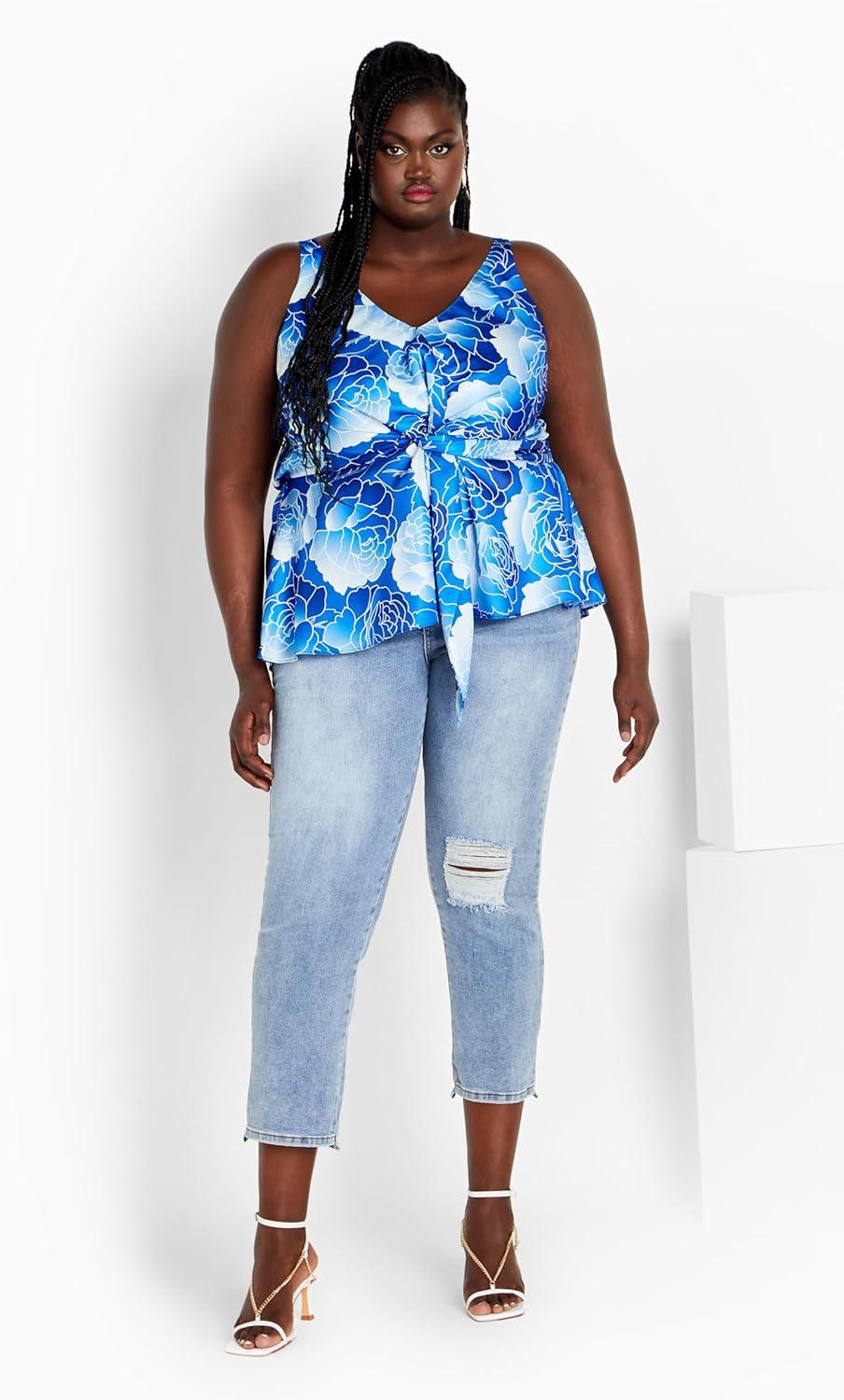 image:imageCITY CHIC Plus Size Top Serena Print TopSoft Beauty