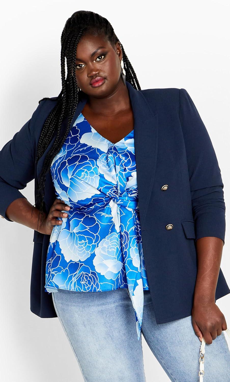 image:imageCITY CHIC Plus Size Top Serena Print TopSoft Beauty