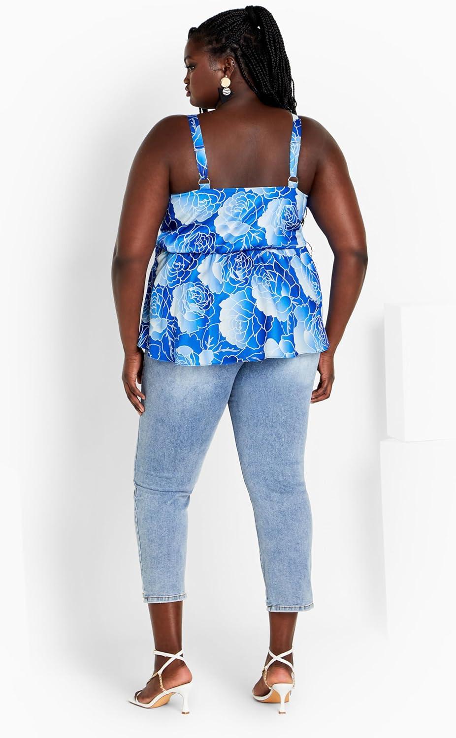 image:imageCITY CHIC Plus Size Top Serena Print TopSoft Beauty