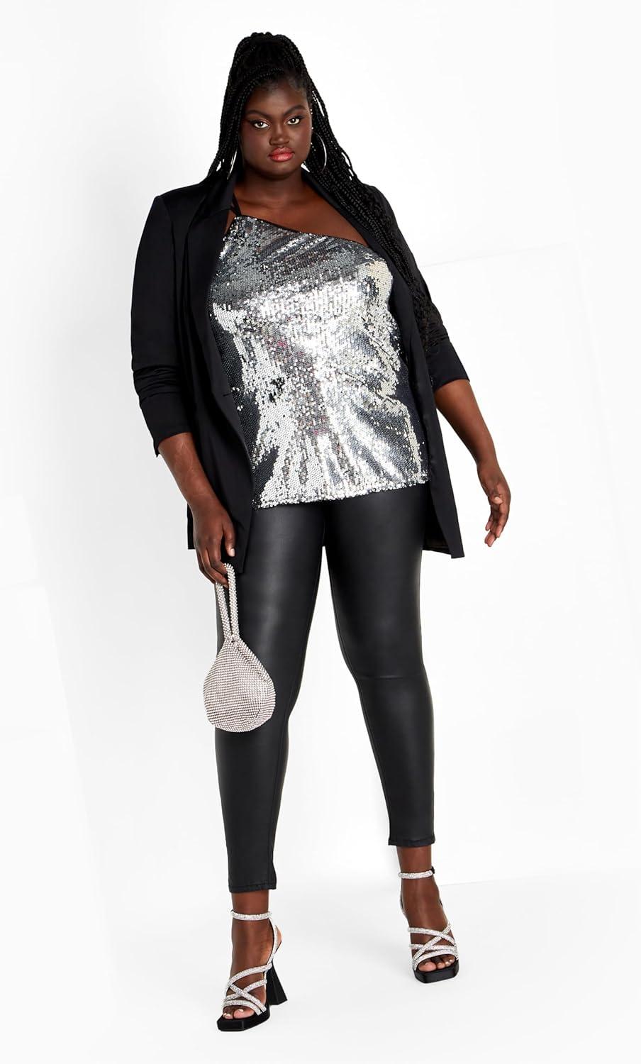 image:imageCity Chic Womens Plus Size Ansley TopSilver