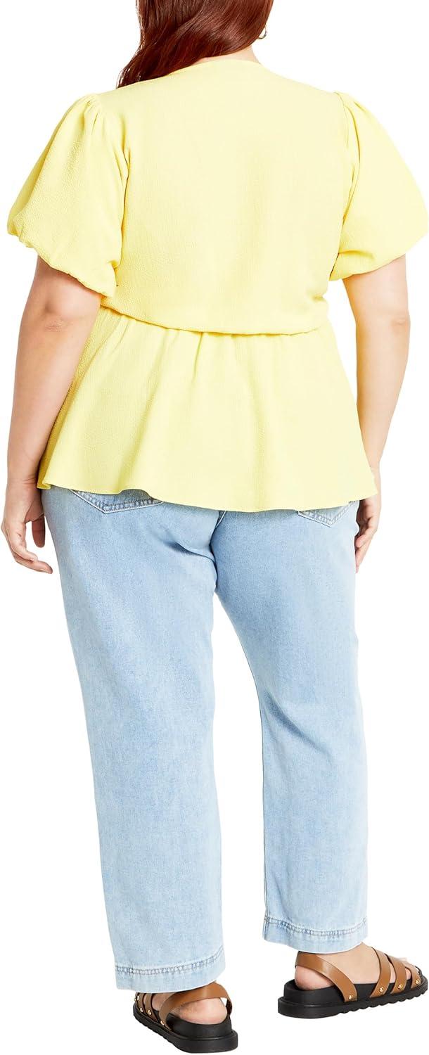 image:imageCity Chic Womens Plus Size Christa TopButtercup