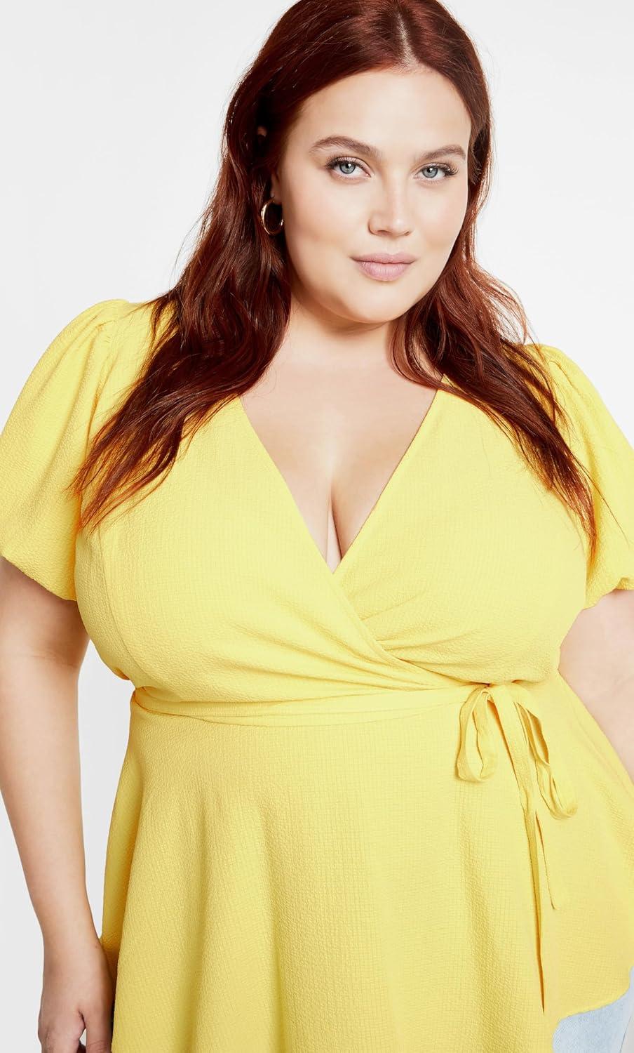 image:imageCity Chic Womens Plus Size Christa TopButtercup