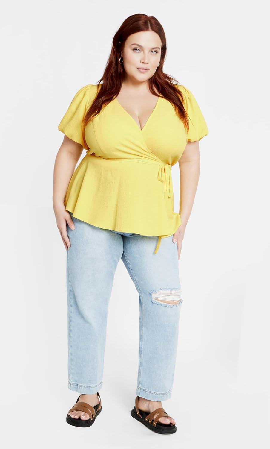 image:imageCity Chic Womens Plus Size Christa TopButtercup