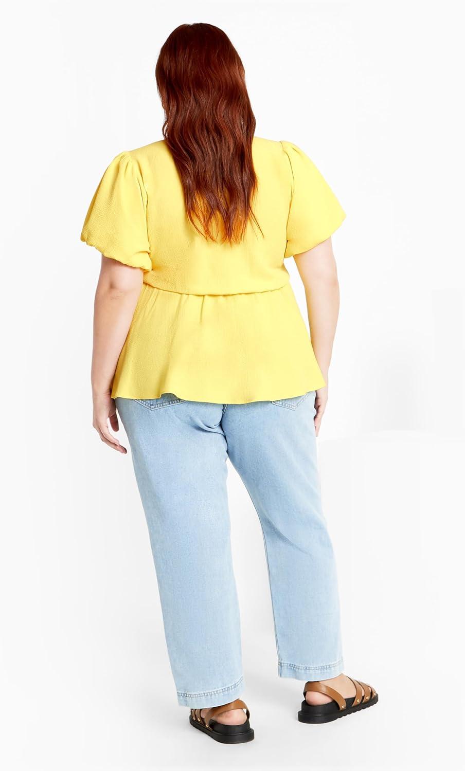 image:imageCity Chic Womens Plus Size Christa TopButtercup