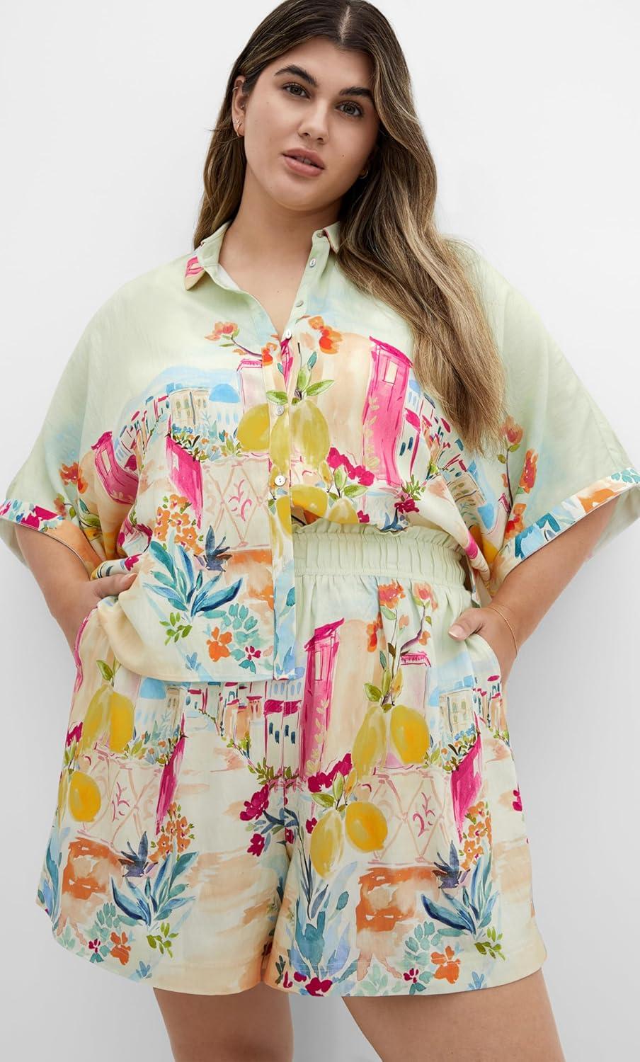 image:imageCity Chic Womens Plus Size Shirt SorrentoSorrento Summer