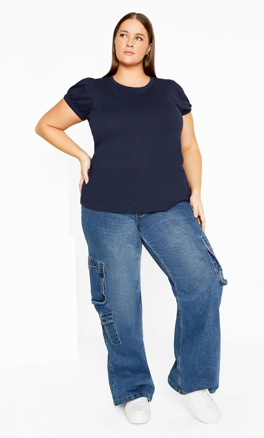image:imageCity Chic Womens Plus Size Skylar TopNavy