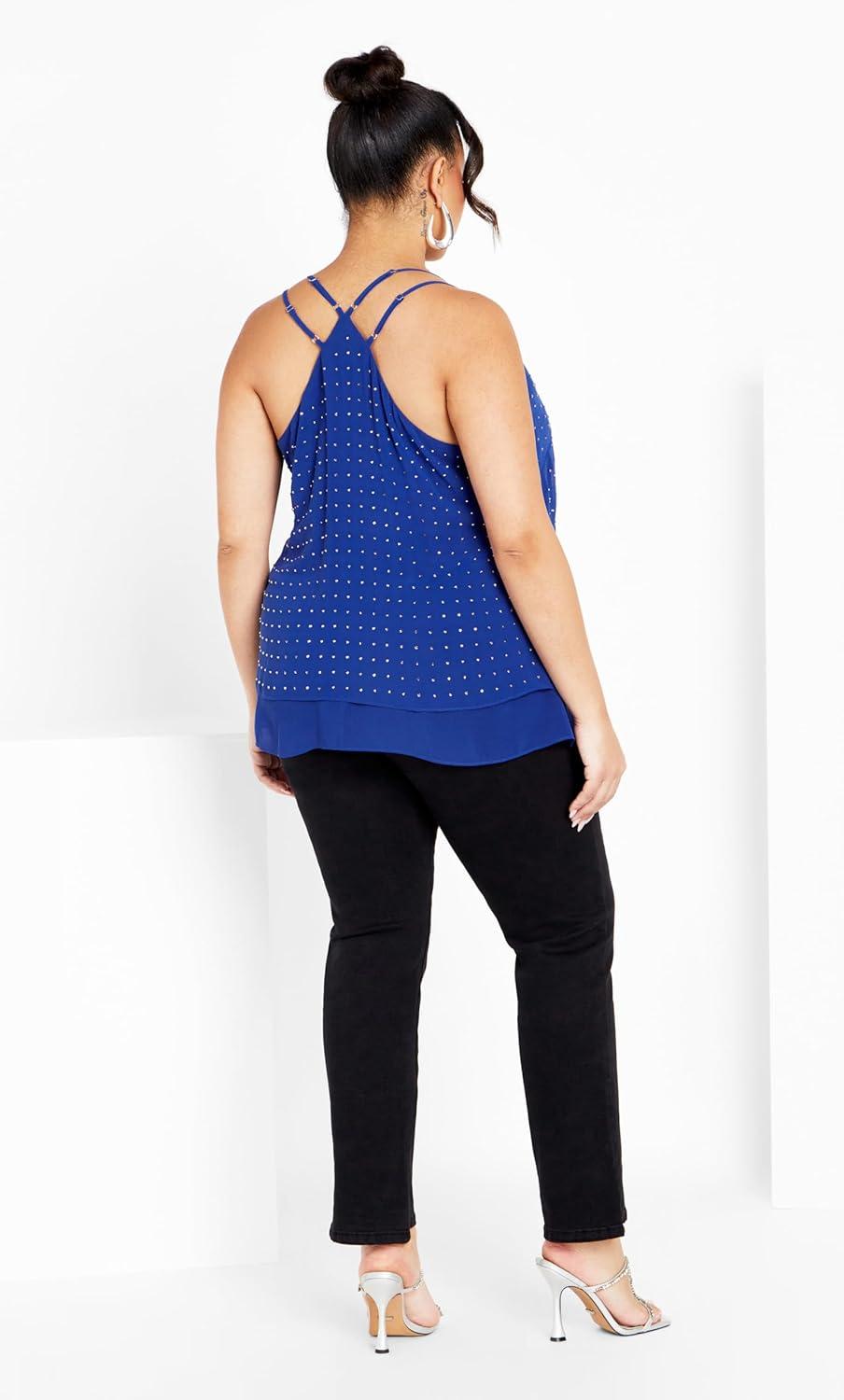 image:imageCity Chic Womens Plus Size Strappy Nail TopLapis