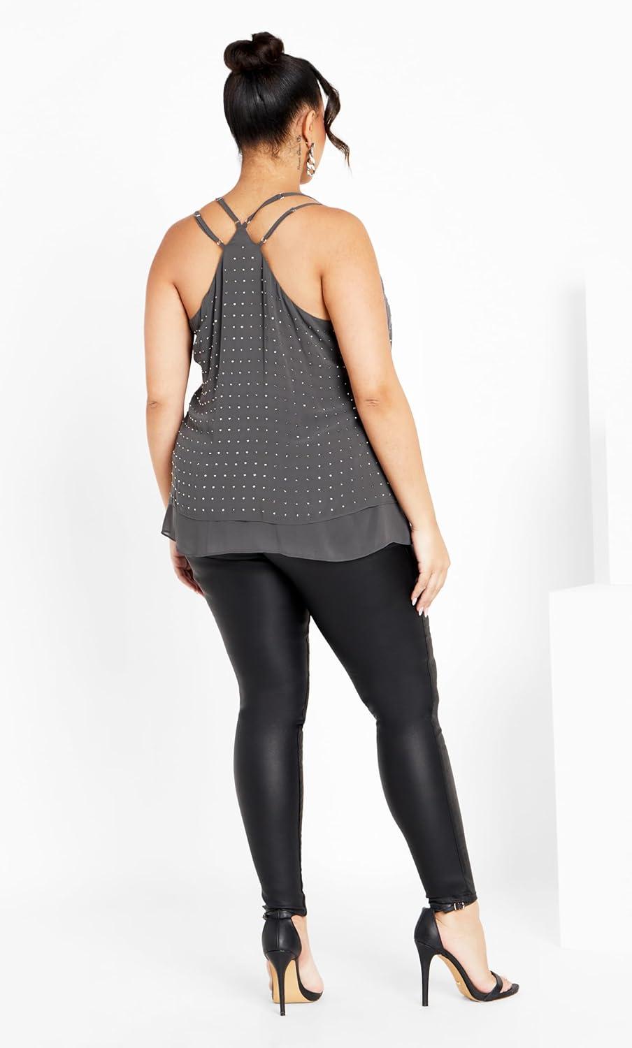 image:imageCity Chic Womens Plus Size Strappy Nail TopNight Sky