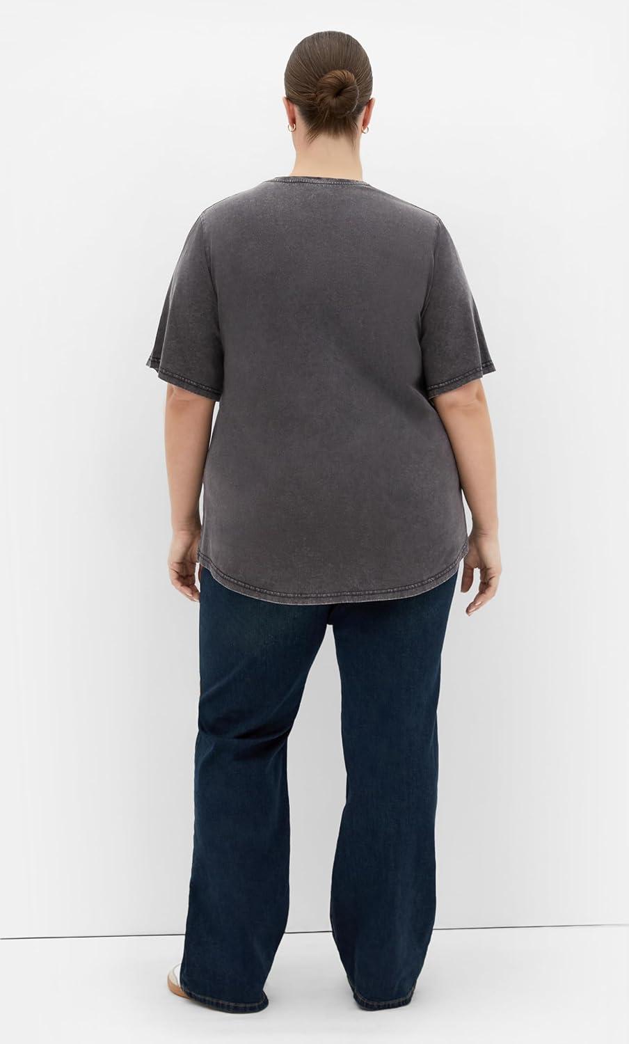 image:imageCity Chic Womens Plus Size Tee KyraBlack Wash
