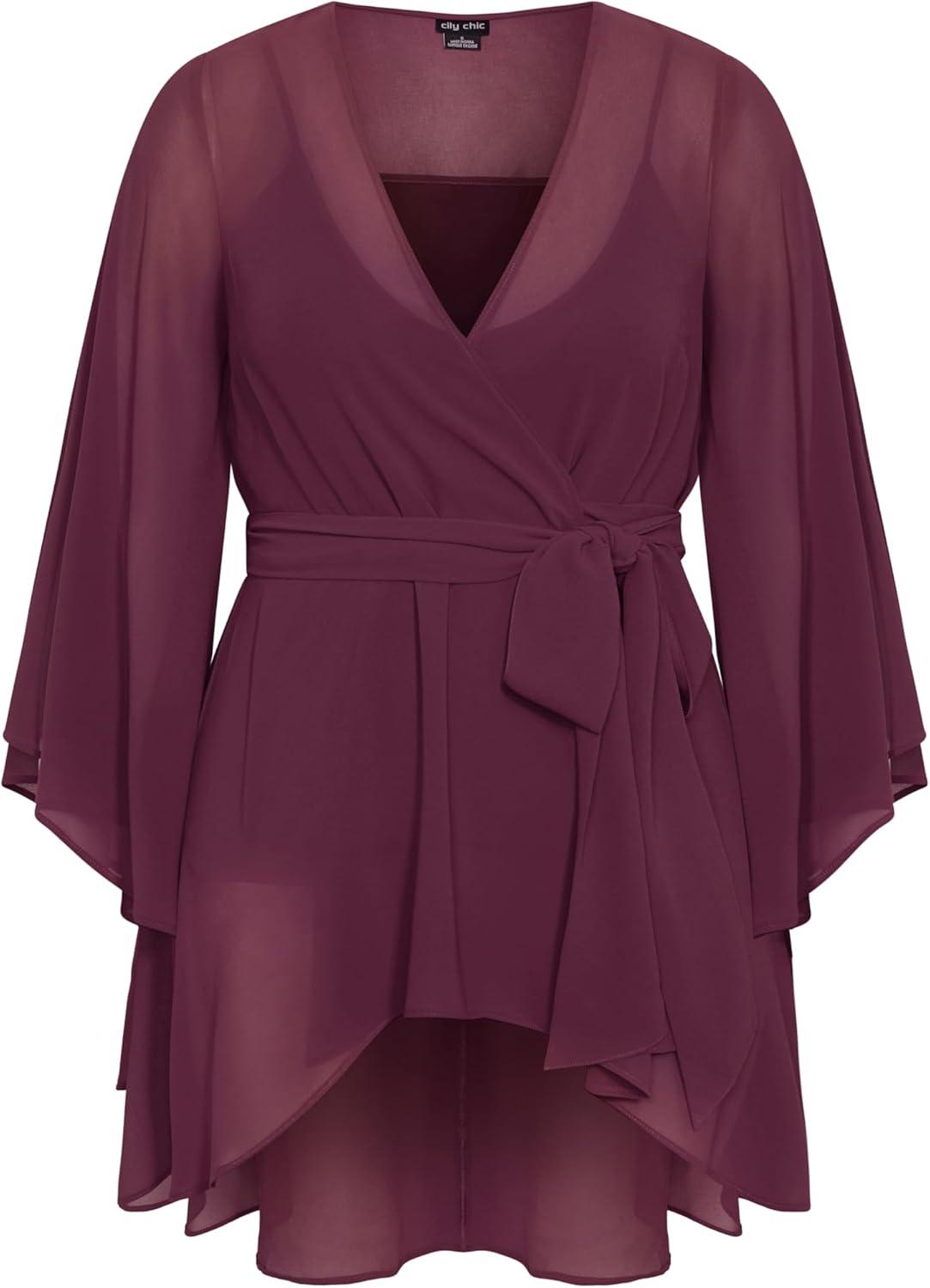 image:imageCity Chic Womens Plus Size Tunic FleetwoodSpiced Plum