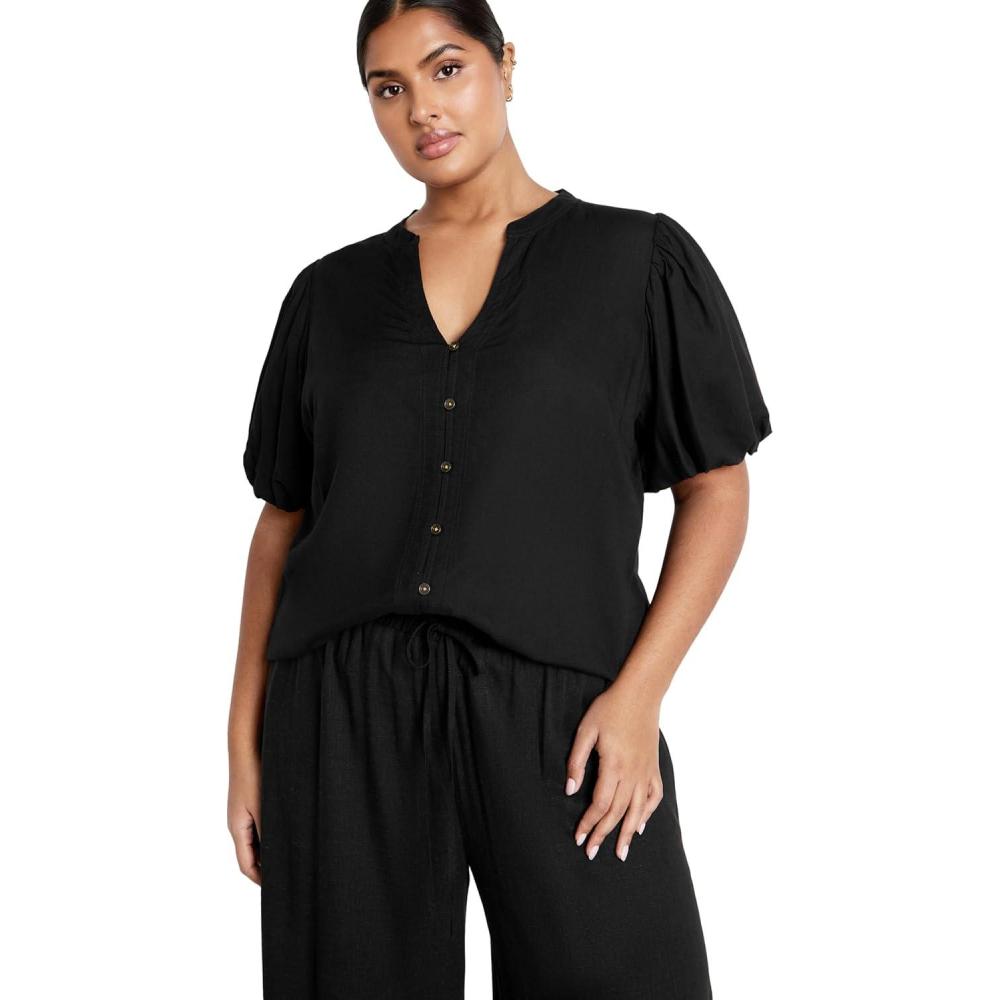 image:imageCity Chic Womens Plus Size Georgia ShirtBlack