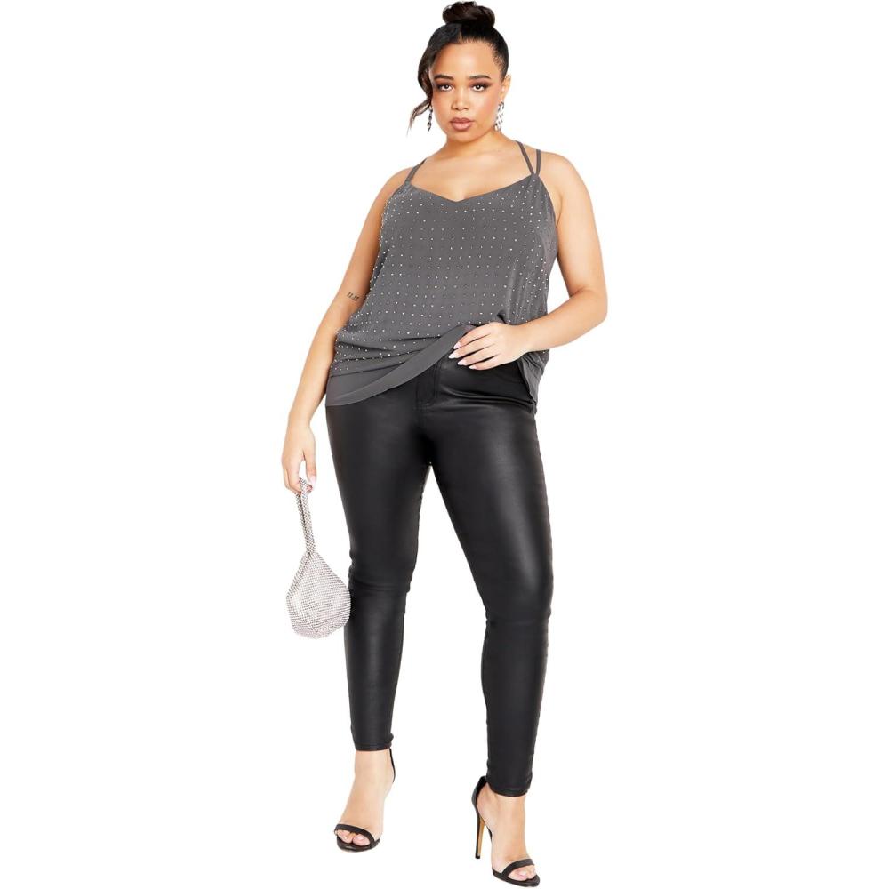 image:imageCity Chic Womens Plus Size Strappy Nail TopNight Sky