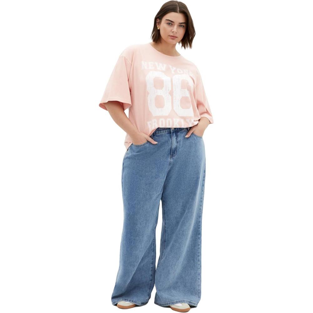 image:imageCity Chic Womens Plus Size Tee Lani OversizedBallet Pink