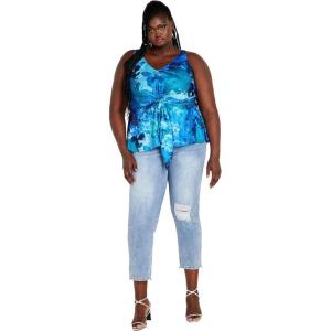 CITY CHIC Plus Size Top, Serena Print Top(Blue Beauty)