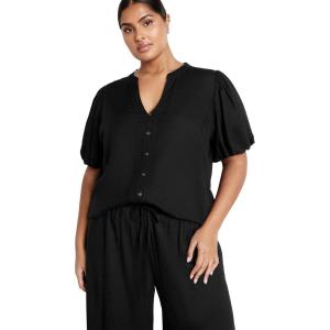 City Chic Women’s Plus Size Georgia Shirt(Black)