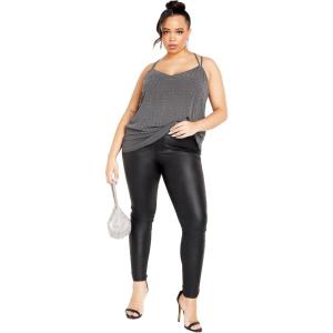 City Chic Women’s Plus Size Strappy Nail Top(Night Sky)