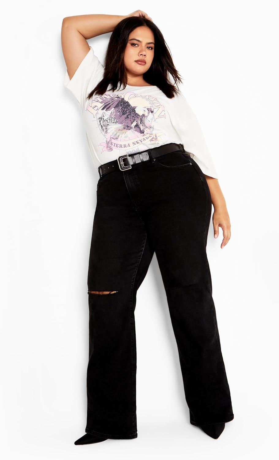 image:imageCITY CHIC Plus Size Tee Oversized Outlaw TeeCloud Kings Canyon