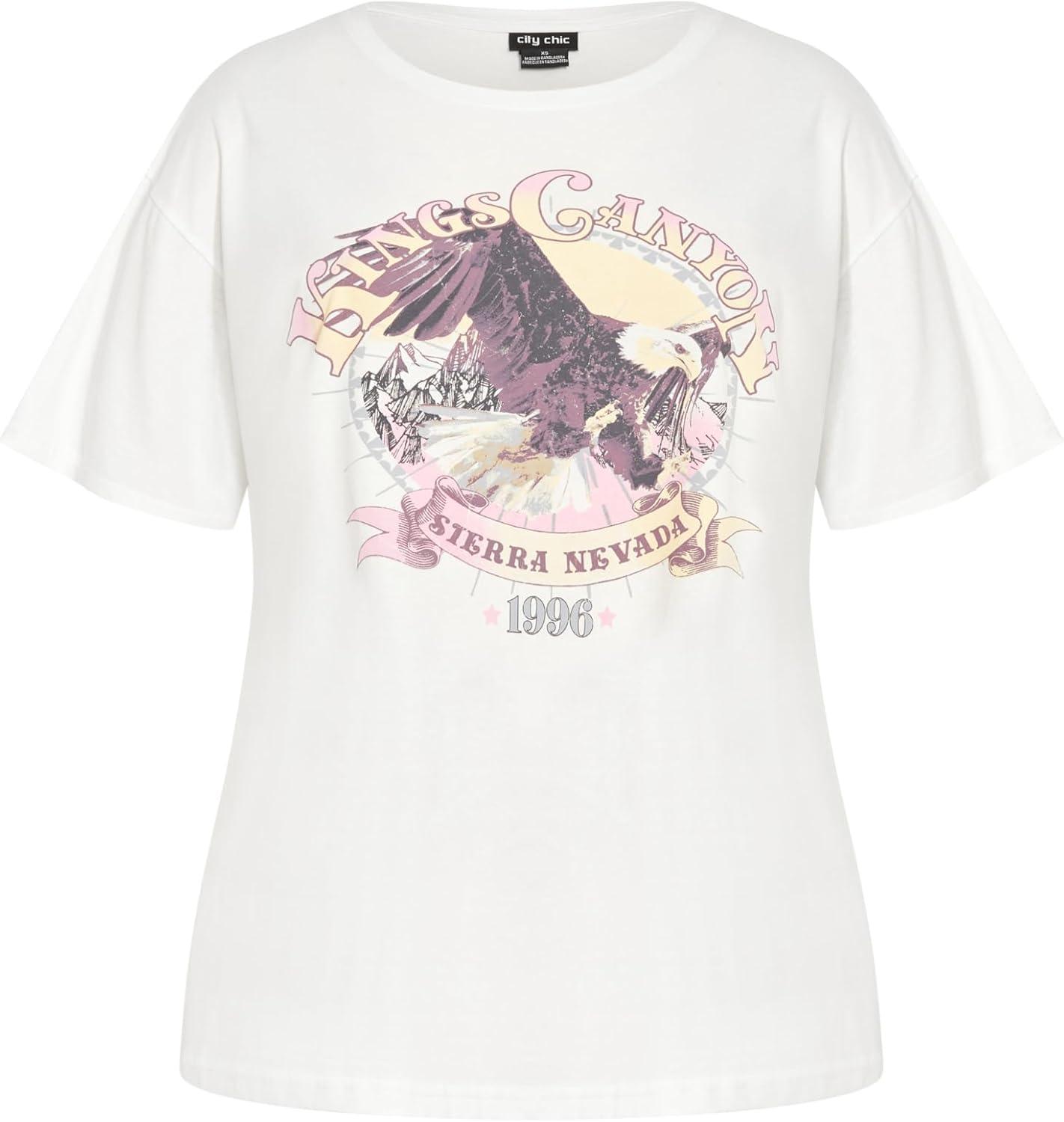 image:imageCITY CHIC Plus Size Tee Oversized Outlaw TeeCloud Kings Canyon