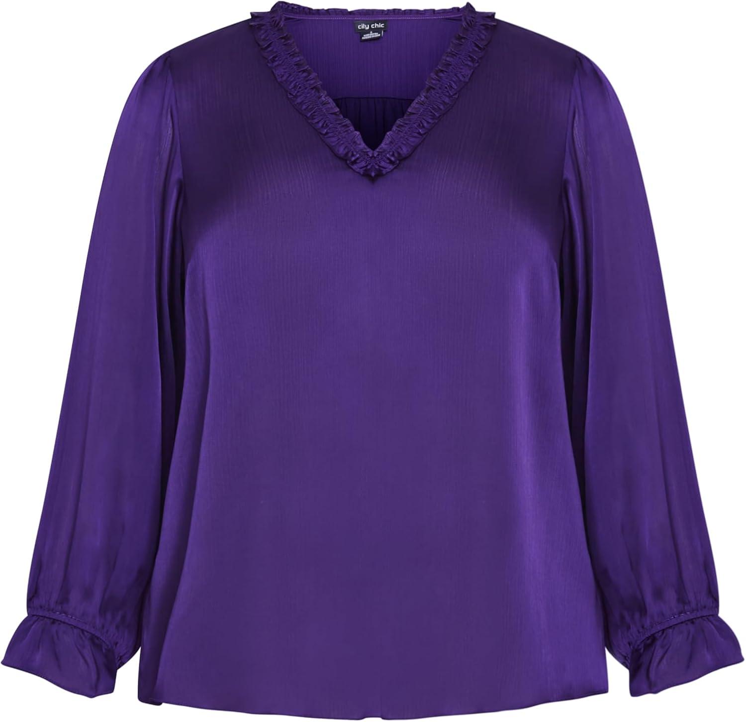 image:imageCITY CHIC Plus Size Top Maia TopPurple