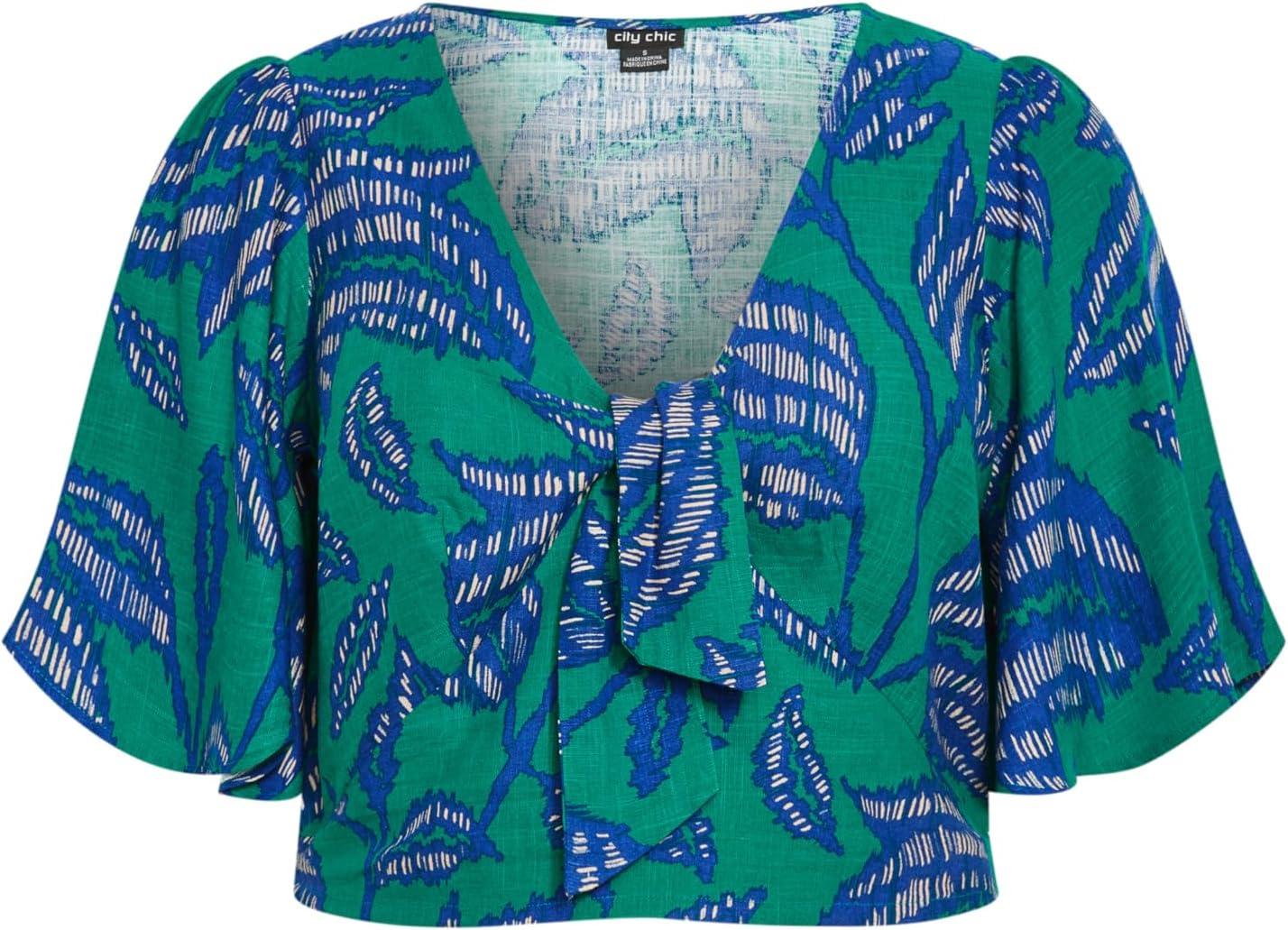 image:imageCITY CHIC Womens Plus Size Escapism Print Top