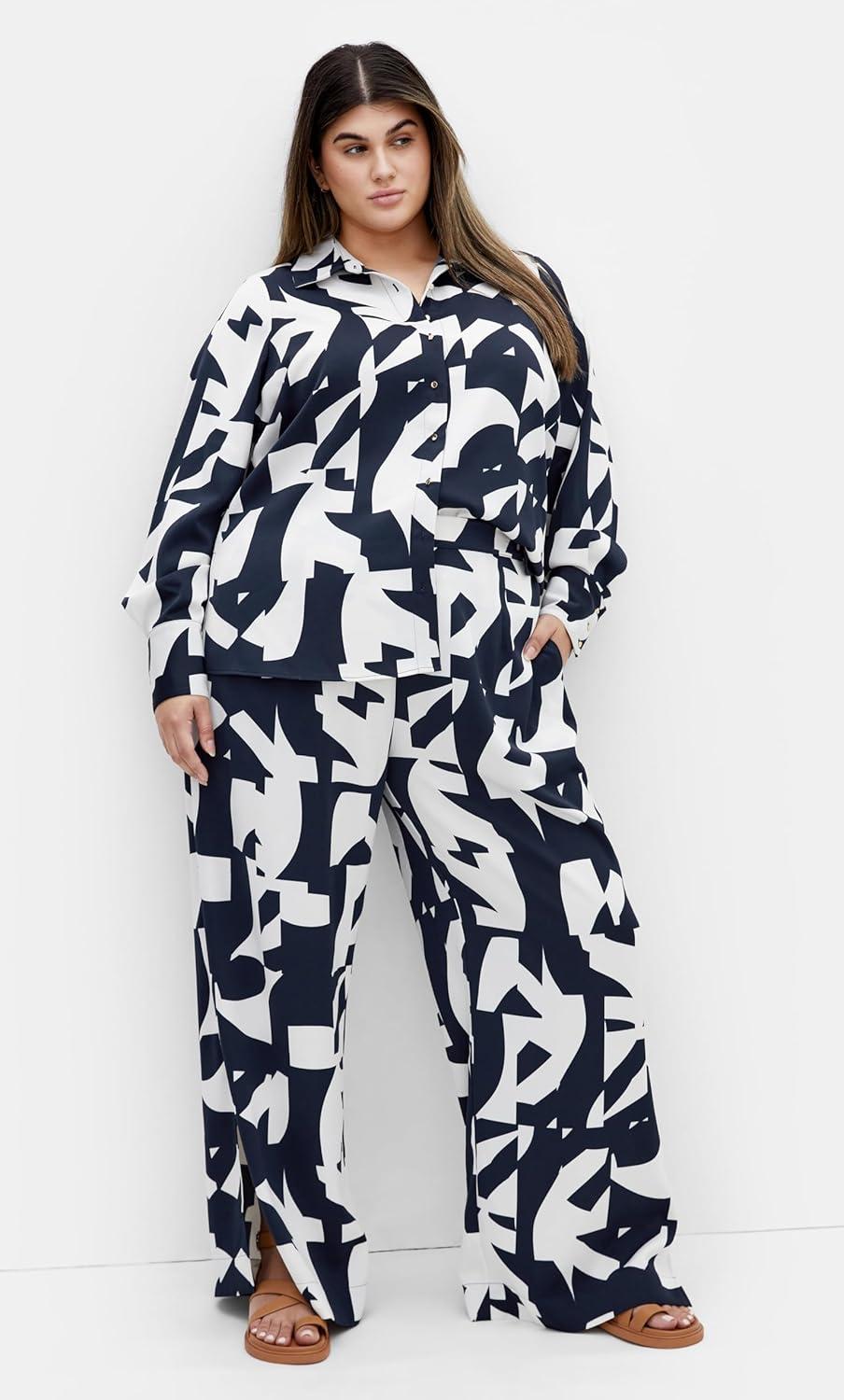 image:imageCity Chic Plus Size Shirt Enya Print ShirtGeo Scarf