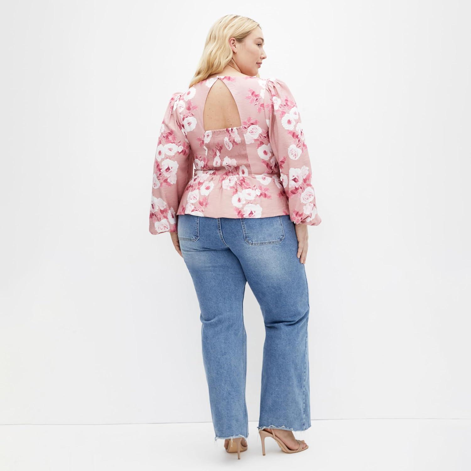 image:imageCity Chic Plus Size Sweet Vintage Rose Adelyn Print TOPVintage Rose
