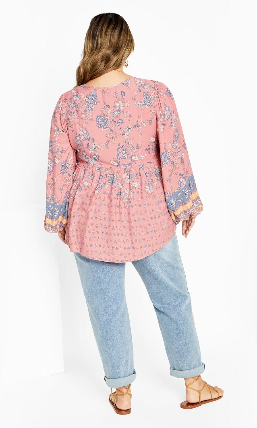 image:imageCity Chic Plus Size Top Angel Falls TopBlush Angel Falls