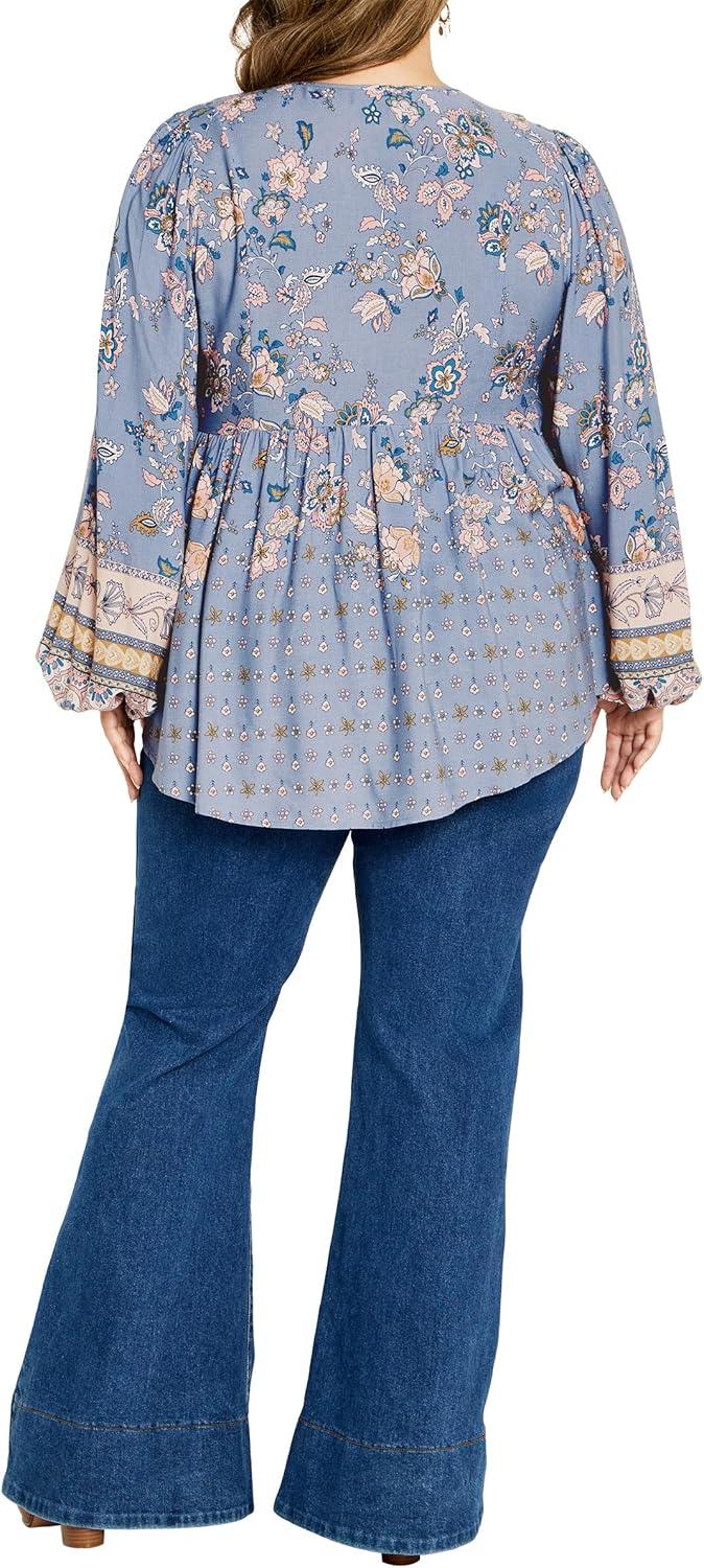 image:imageCity Chic Plus Size Top Angel Falls TopBlush Angel Falls