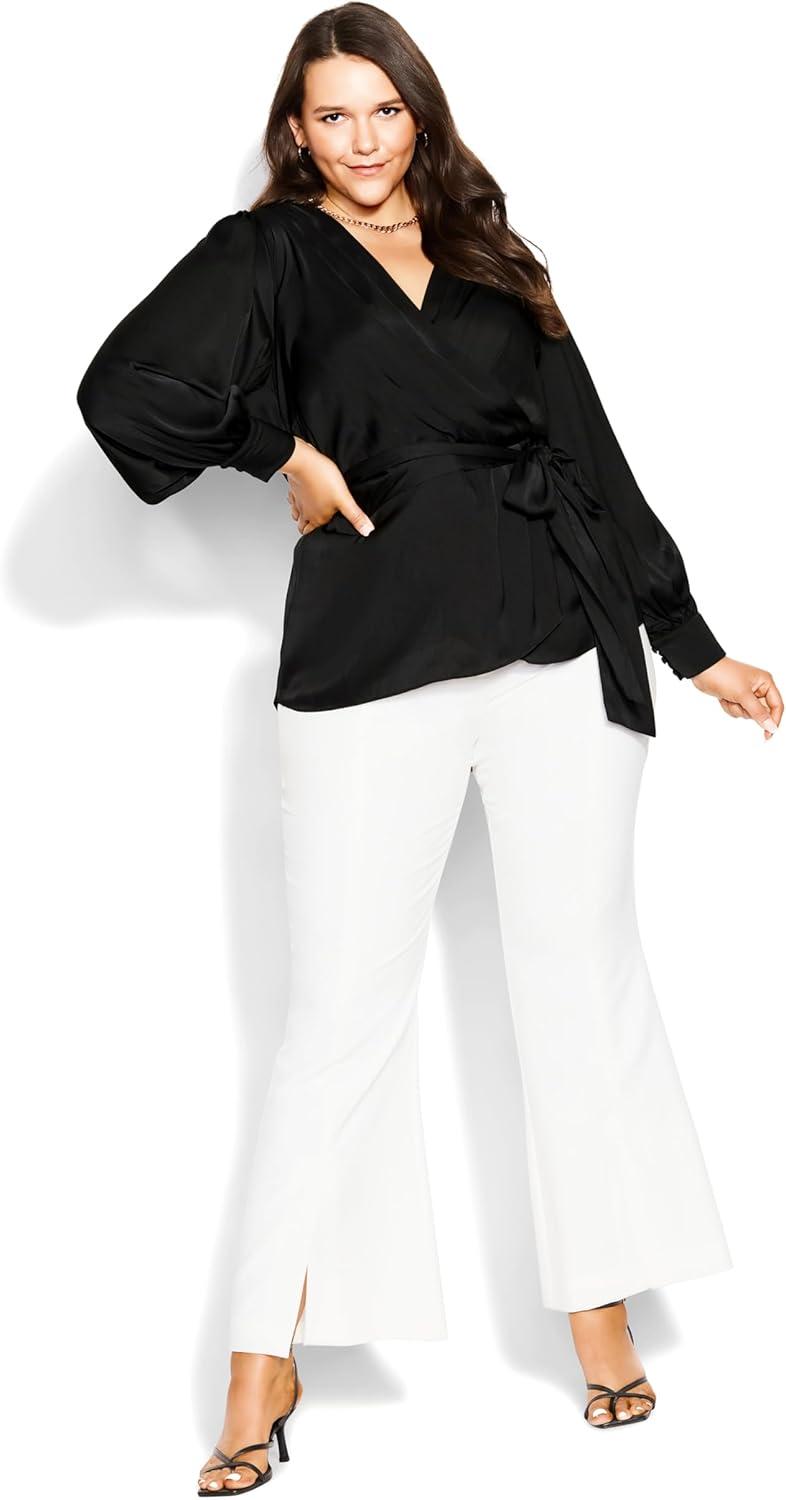 image:imageCity Chic Plus Size Top Opulent Hi Lo TopBlack