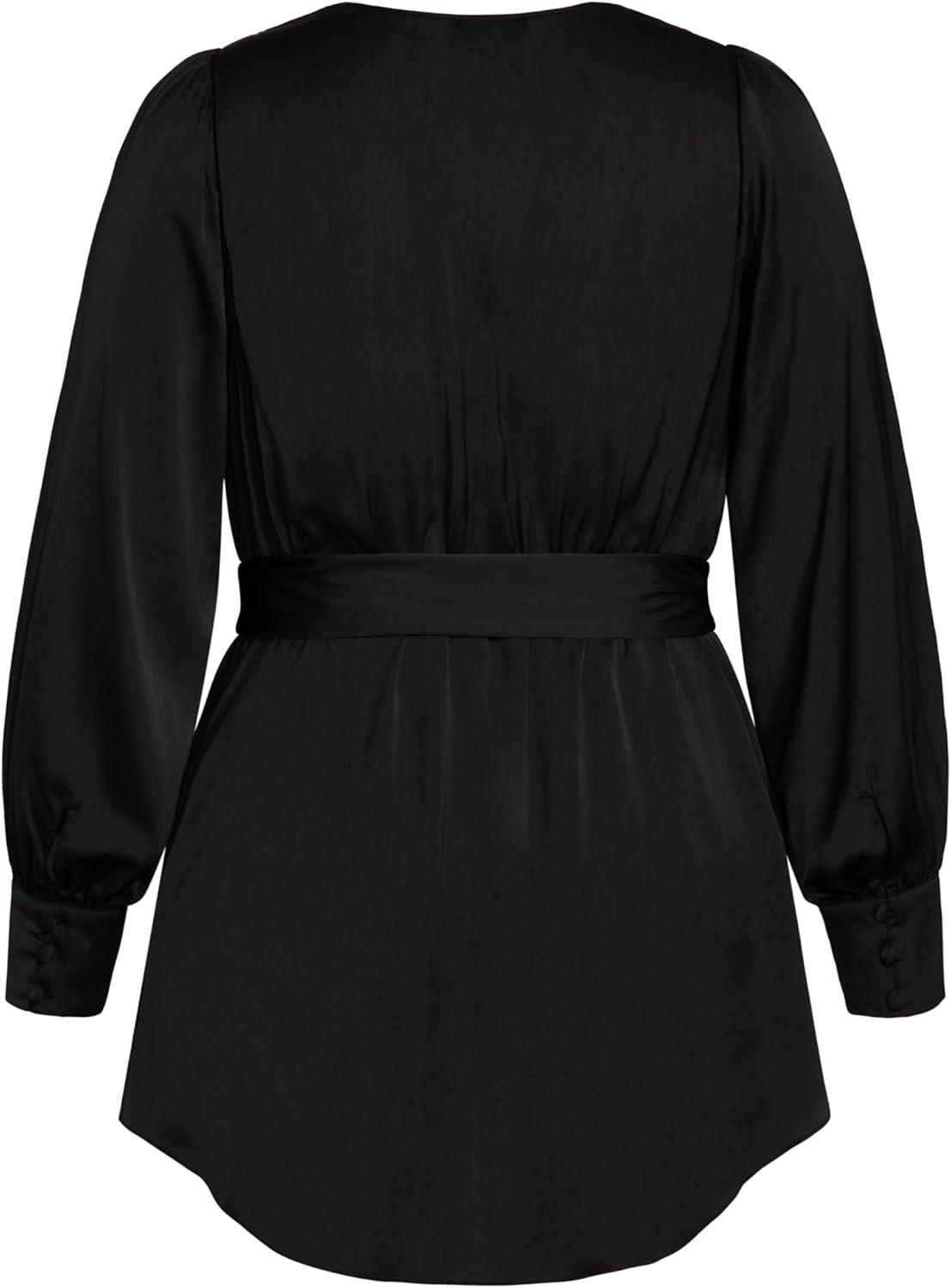 image:imageCity Chic Plus Size Top Opulent Hi Lo TopBlack