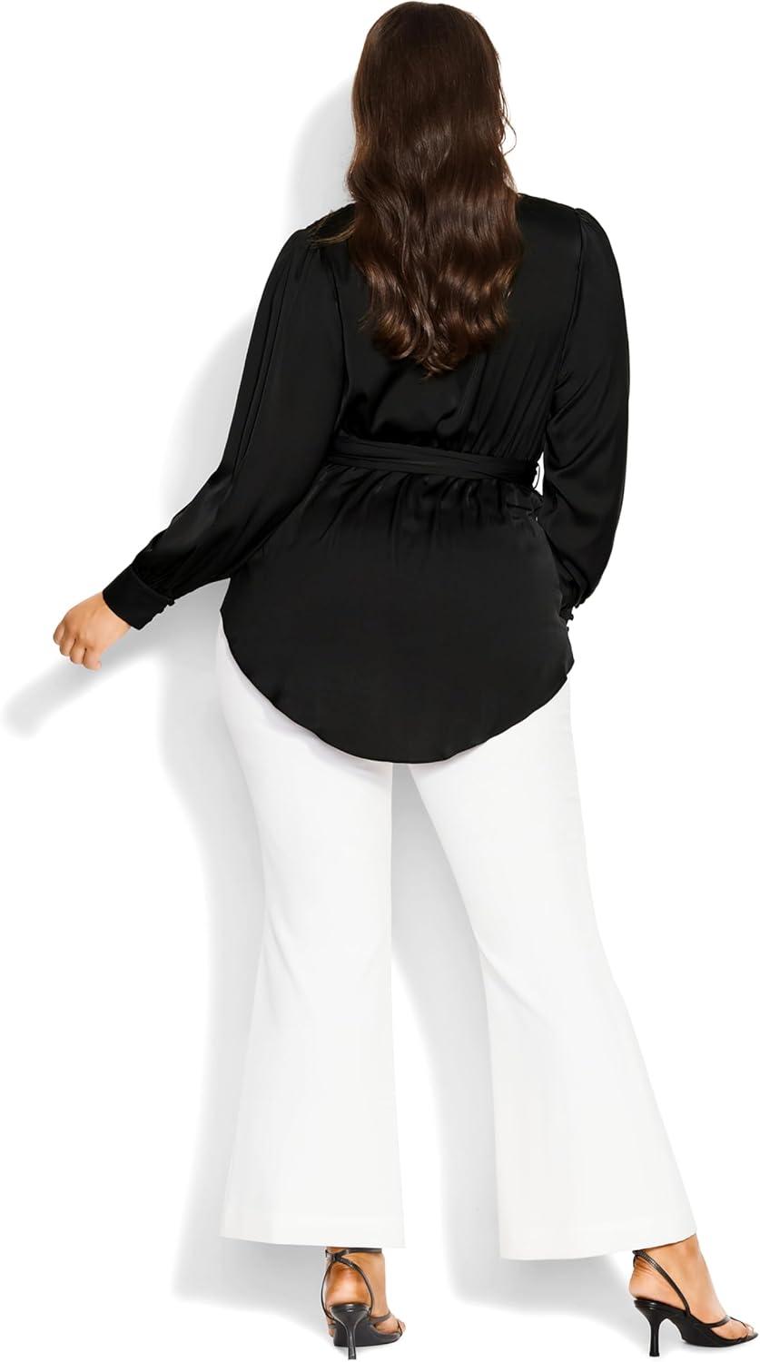 image:imageCity Chic Plus Size Top Opulent Hi Lo TopBlack