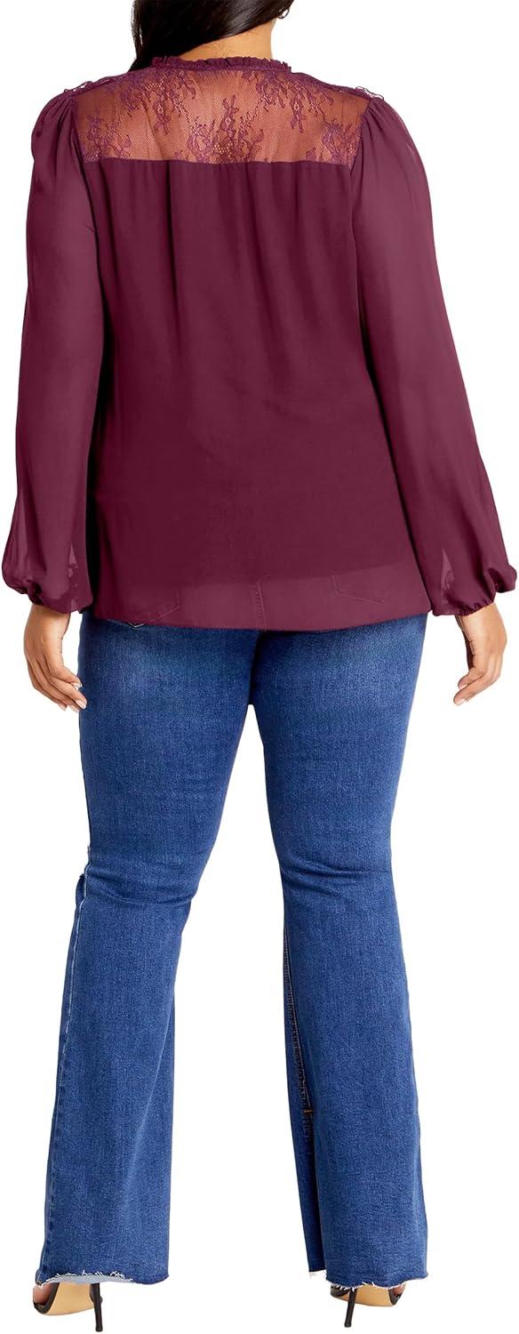 image:imageCity Chic Womens Plus Size Greta TopPlum