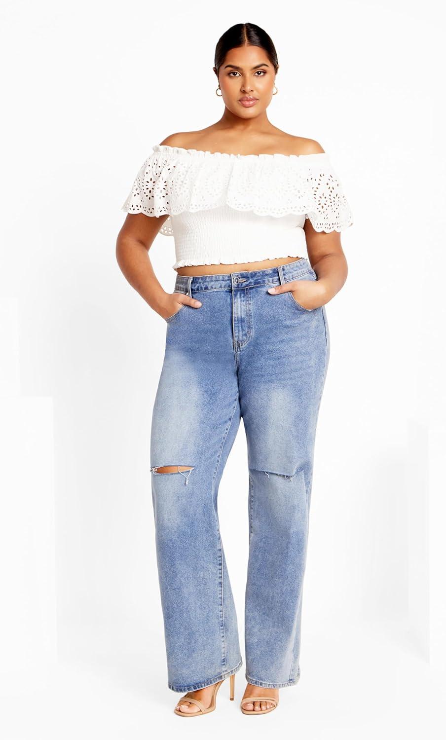 image:imageCity Chic Womens Plus Size Jayde TopIvory
