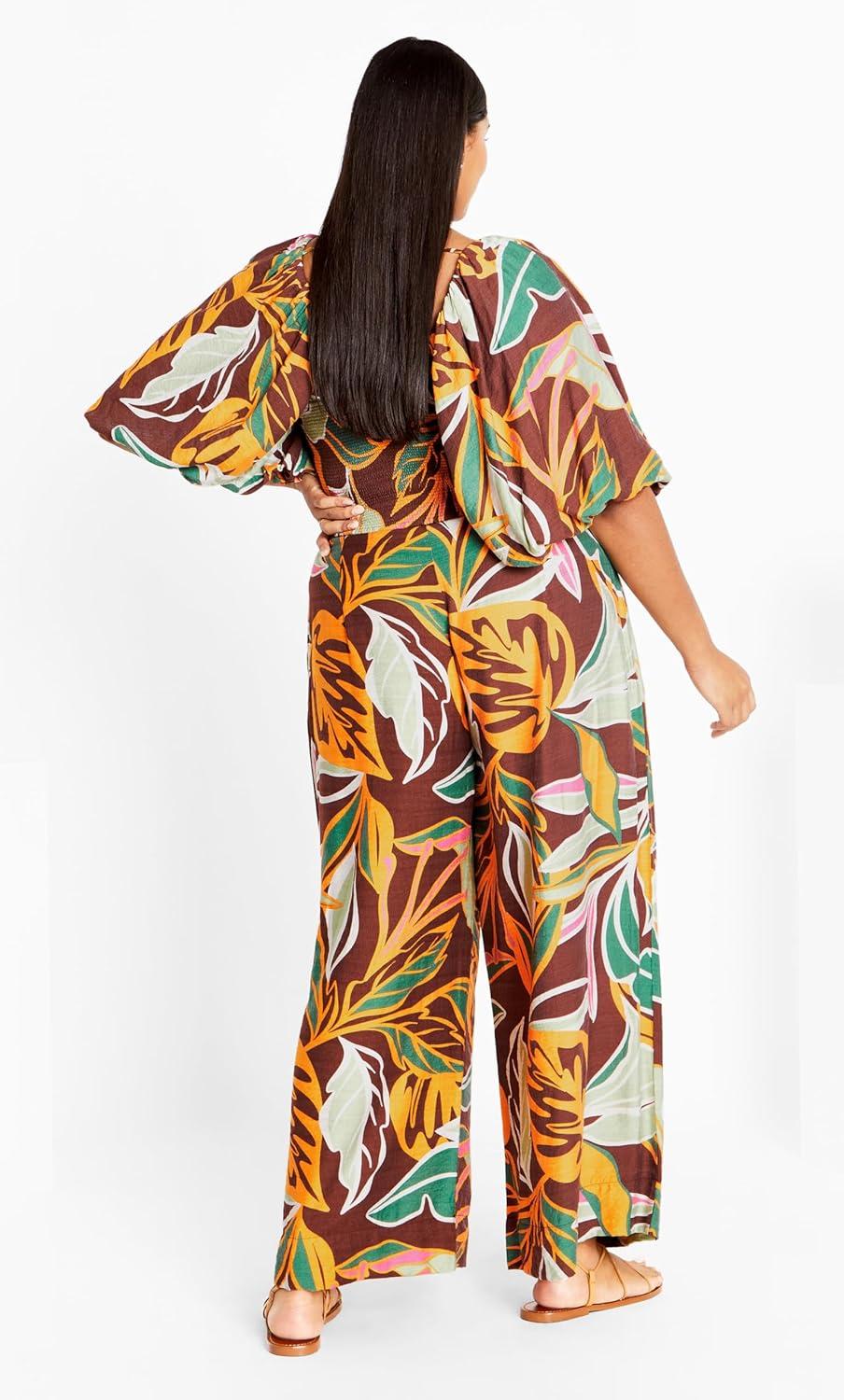 image:imageCity Chic Womens Plus Size Peta Print TopOpulent Foligae