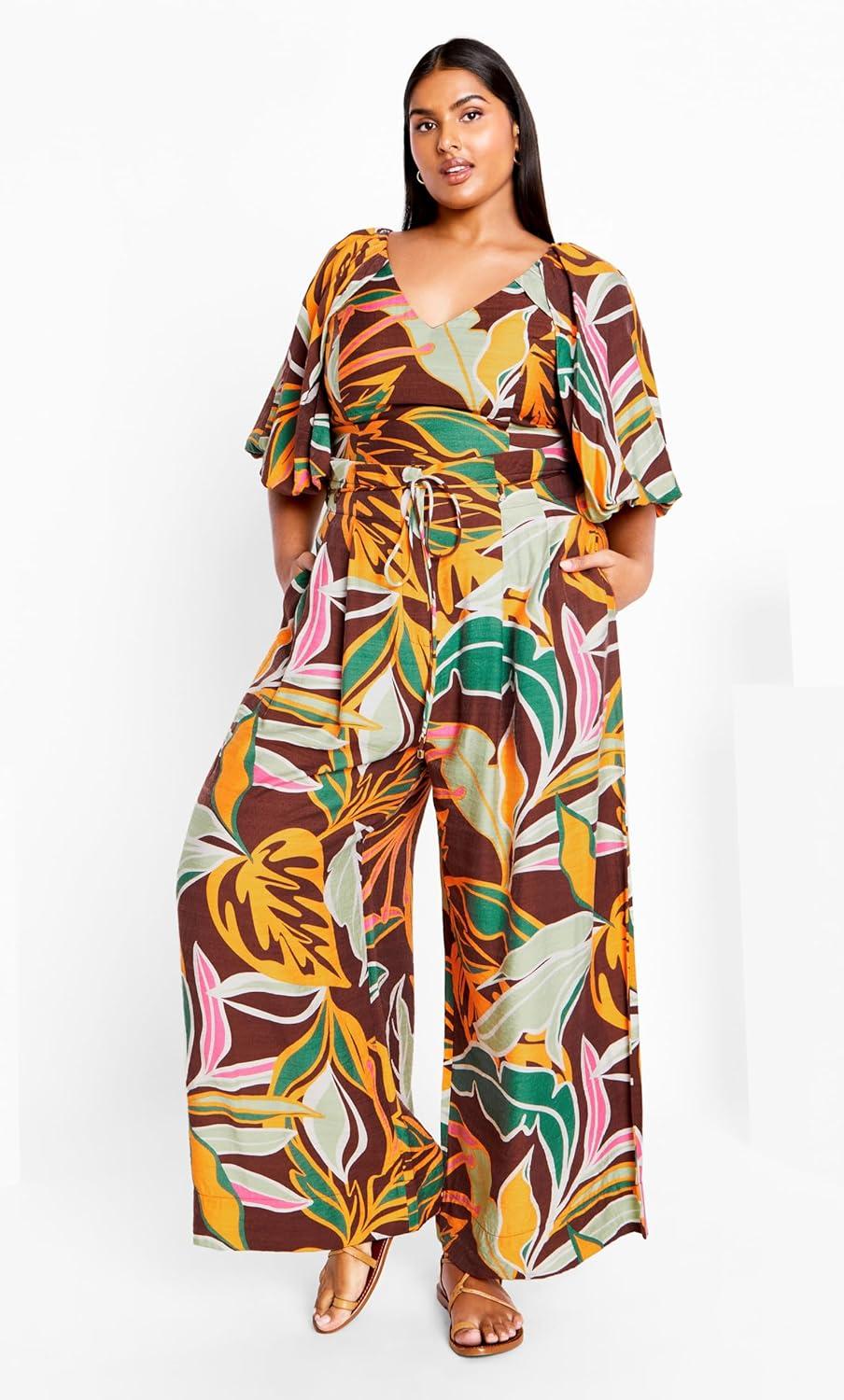 image:imageCity Chic Womens Plus Size Peta Print TopOpulent Foligae