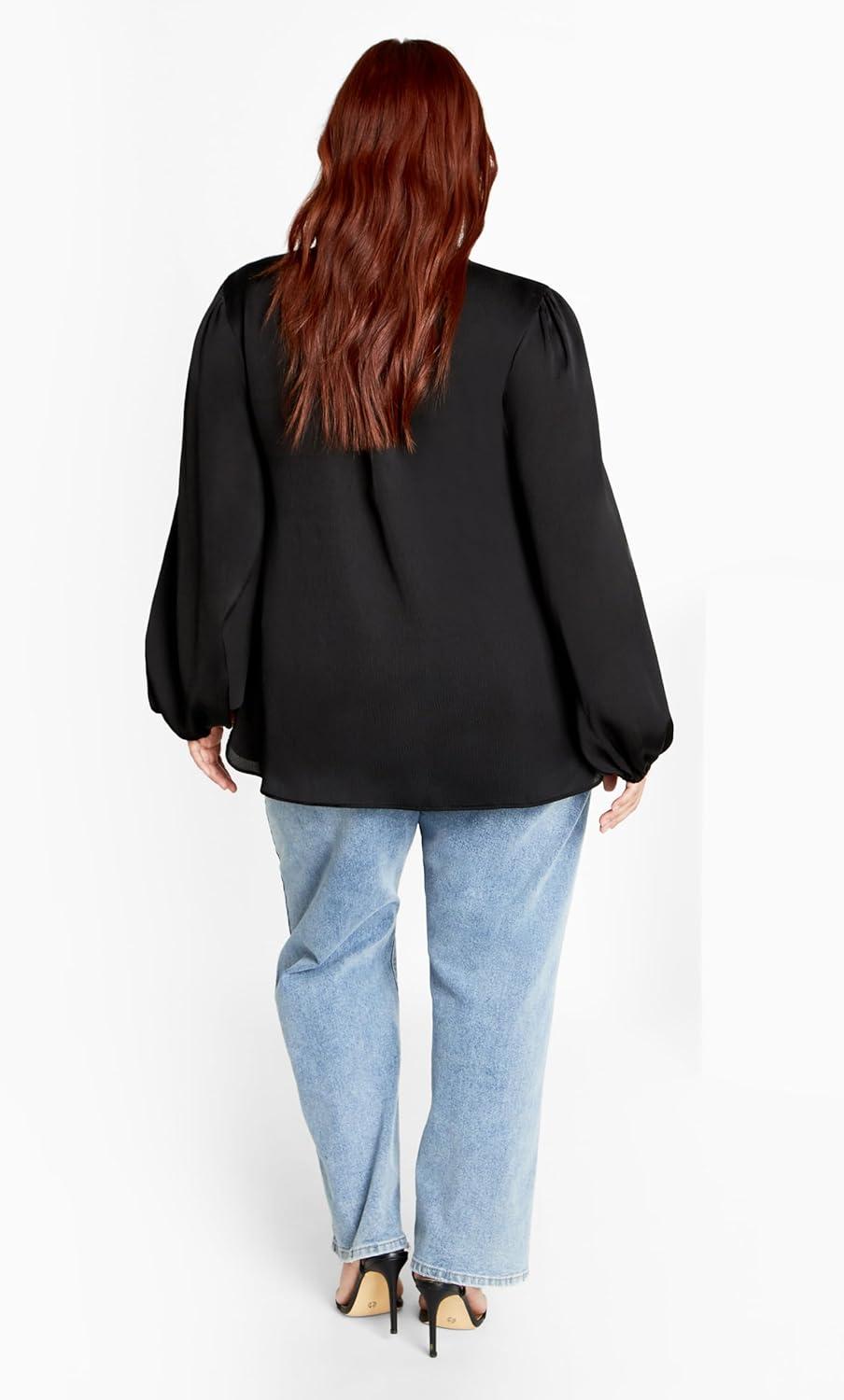image:imageCity Chic Womens Plus Size Shirt AriaBlack