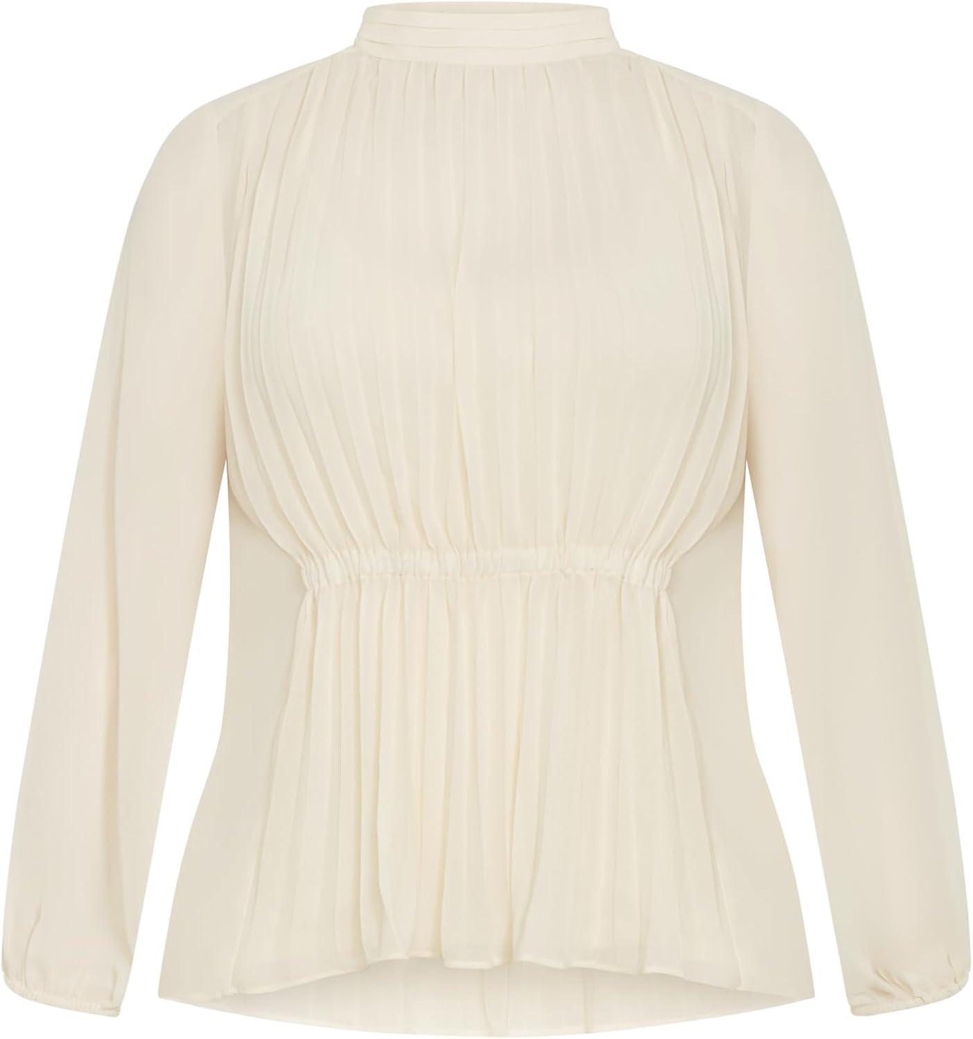 image:imageCity Chic Womens Plus Size Shirt Cross LaneCream