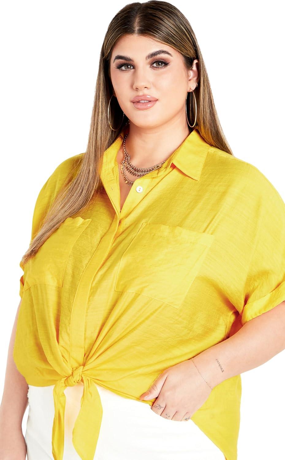 image:imageCity Chic Womens Plus Size Shirt Relaxed SummerDandelion