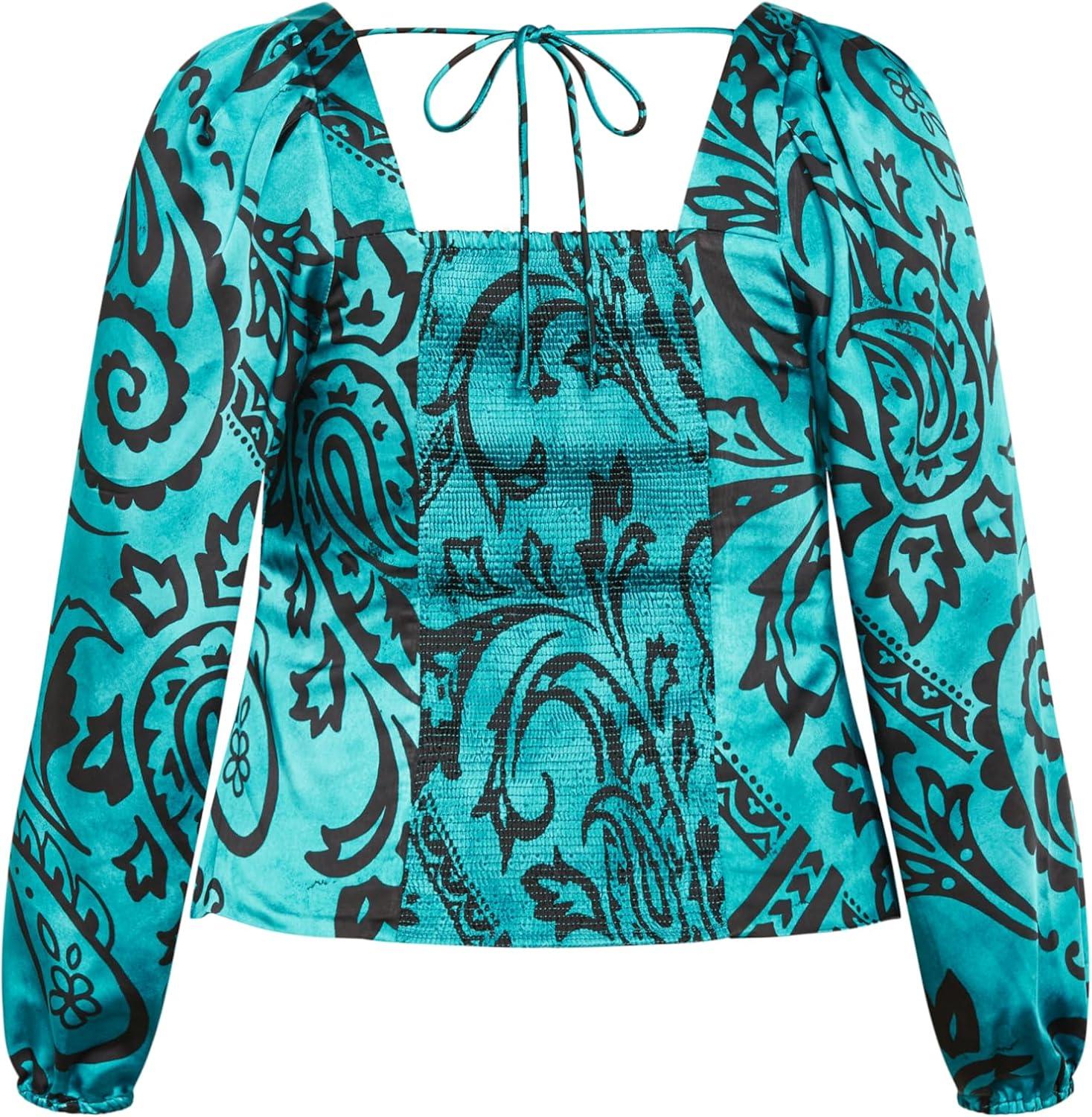 image:imageCity Chic Womens Plus Size Sienna Print Top