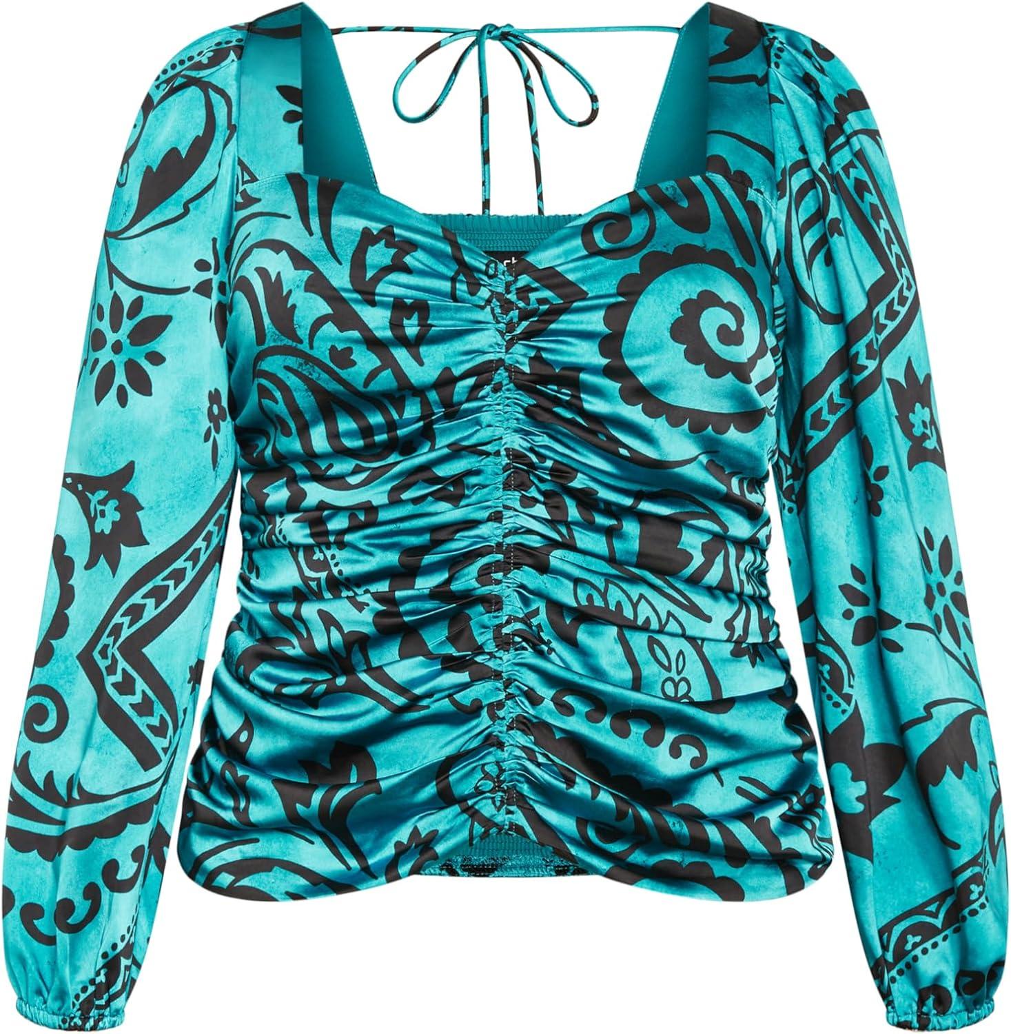 image:imageCity Chic Womens Plus Size Sienna Print Top