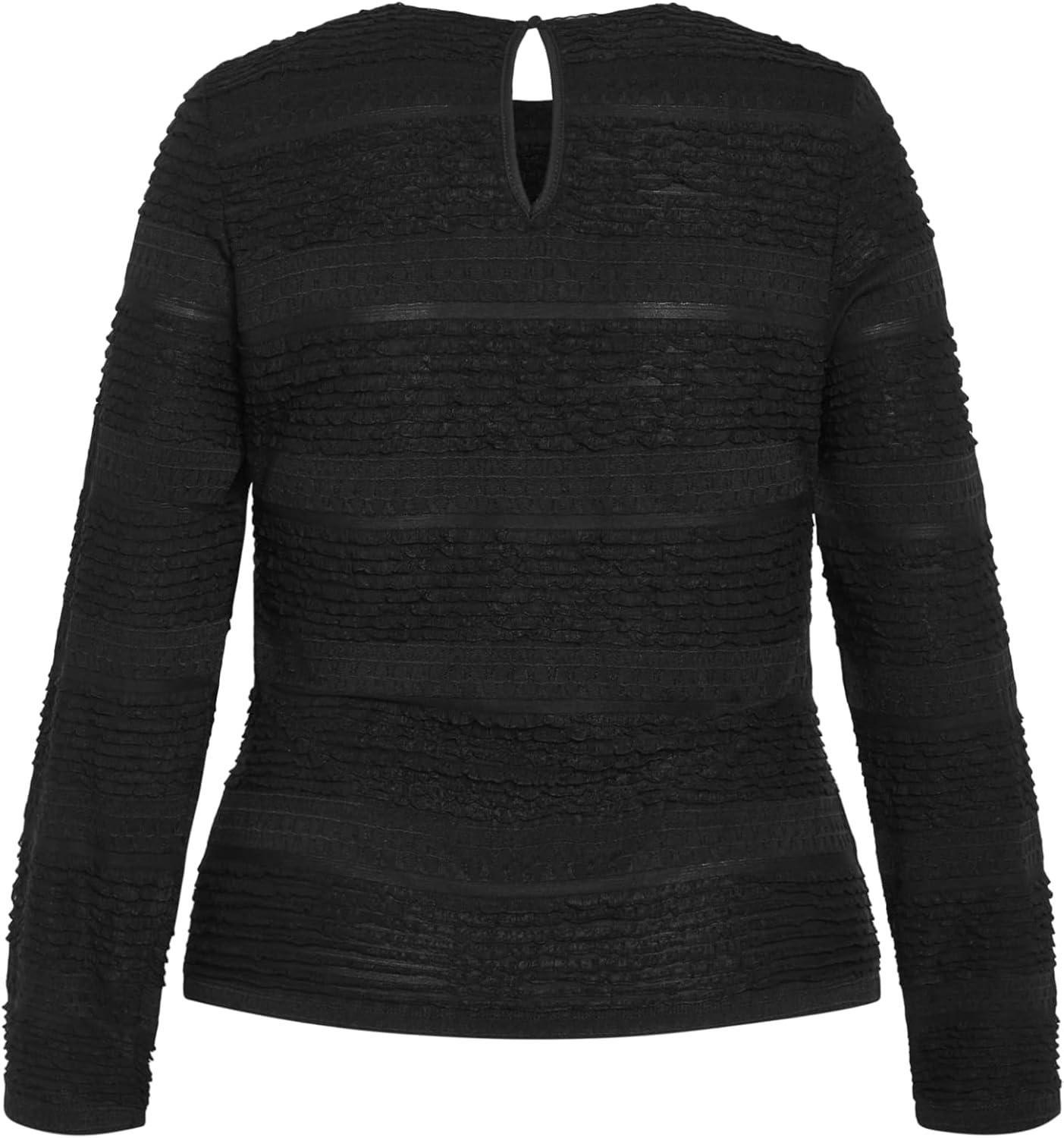 image:imageCity Chic Womens Plus Size Top Amira FrillBlack