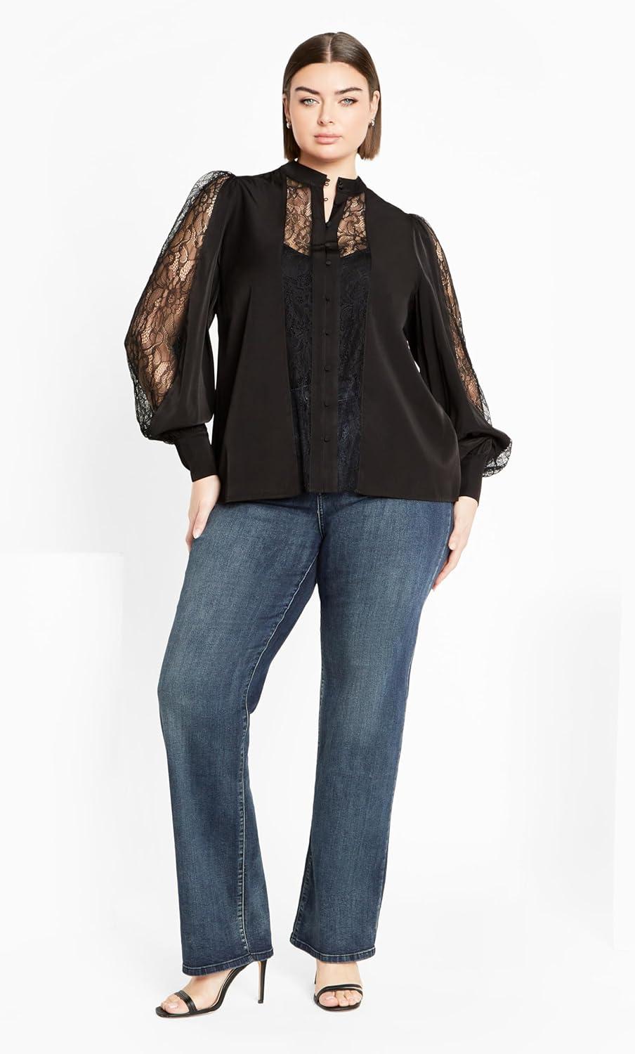 image:imageCity Chic Womens Plus Size Top GeorgiaBlack